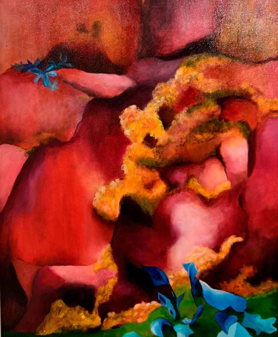 Flow on täällä, 2021. Öljyväri kankaalle, 92cm x 73cm.