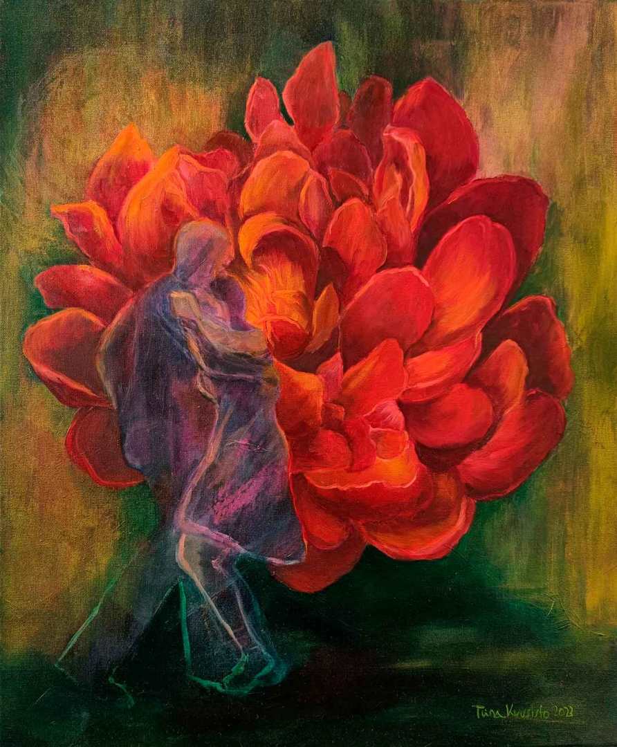 Tanssi, 2023. Öljyväri kankaalle, 54cm x 45cm. Myyty.