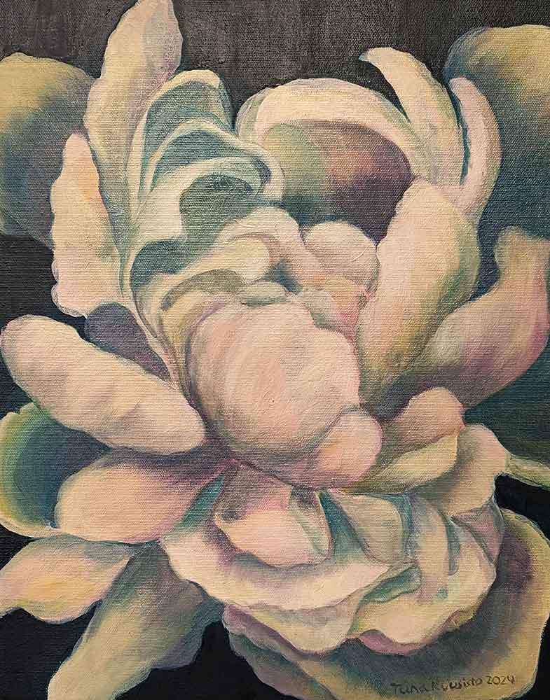 Kuura, 2024, 42x33 cm, Öljy kankaalle