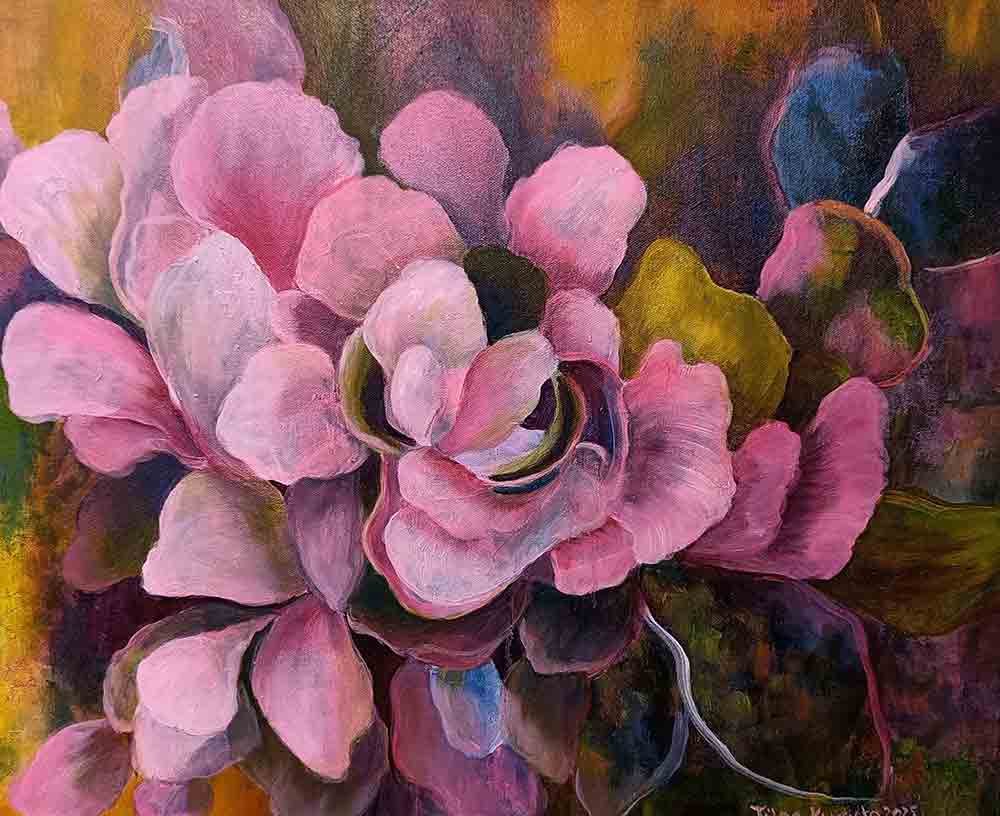 Pinkki, 46x54cm, Öljy kankaalle, 2025